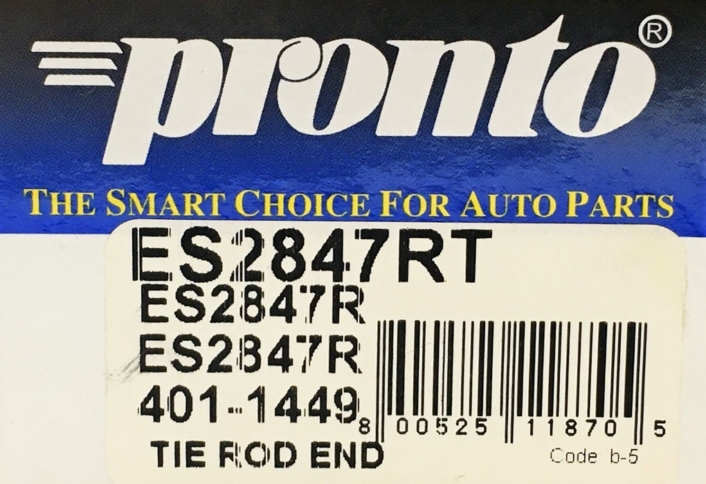 Pronto Steering Tie Rod End ES2847RT NOS