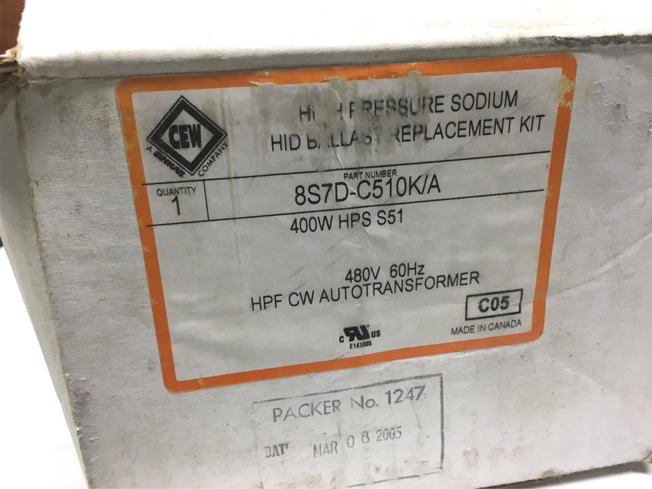 CEW High Pressure Sodium HID Ballast Replacement Kit 8S7D-C510K/A 400W