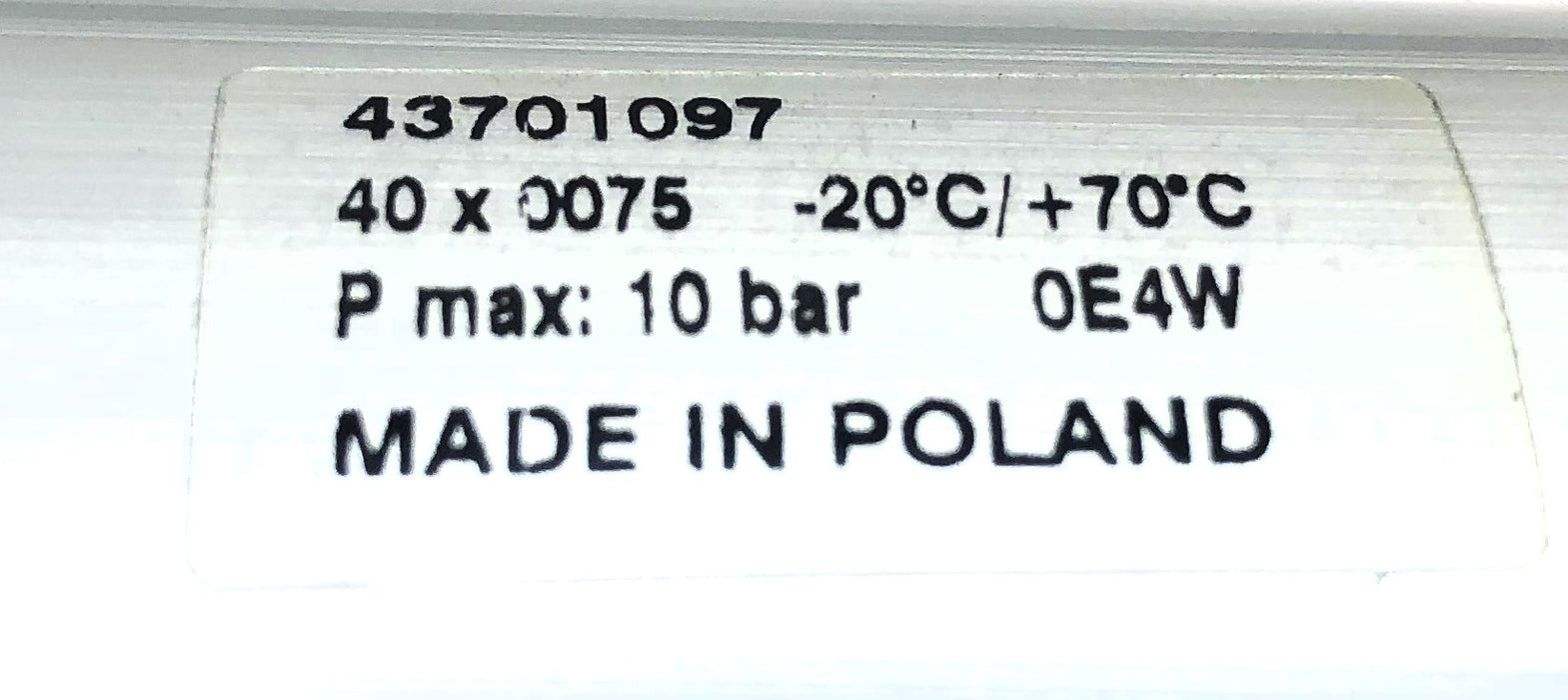 Asco Numatics Pneumatic Cylinder 43701097 NOS