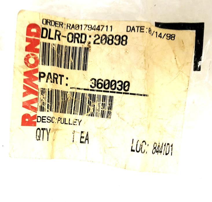 Raymond Forklift Pulley 360-030 NOS