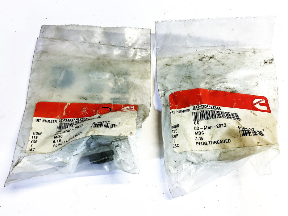 Cummins Threaded Plug 4992508 [Lot of 2] NOS