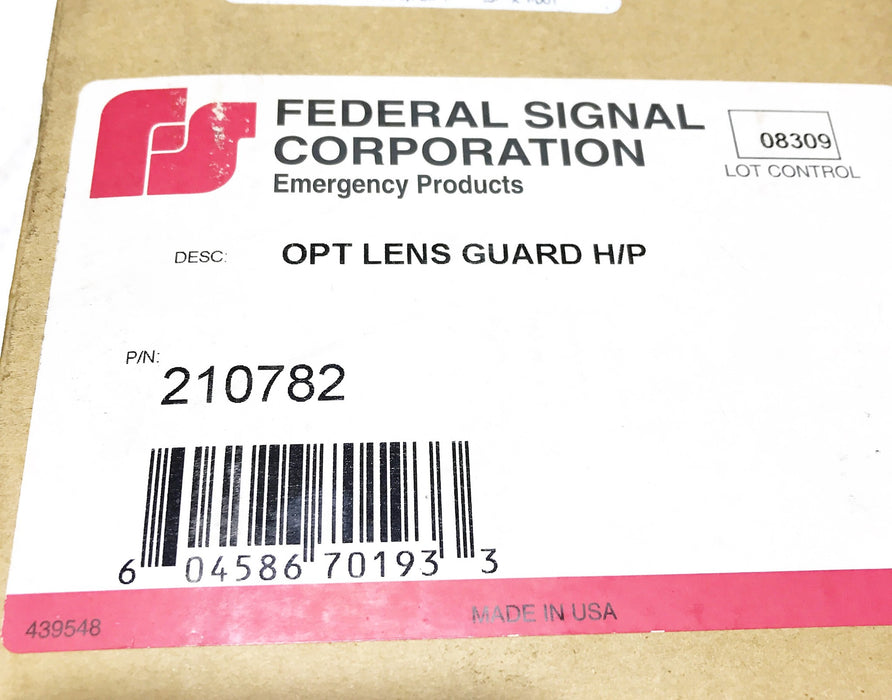 Federal Signal Lens Guard Assembly 210782 NOS