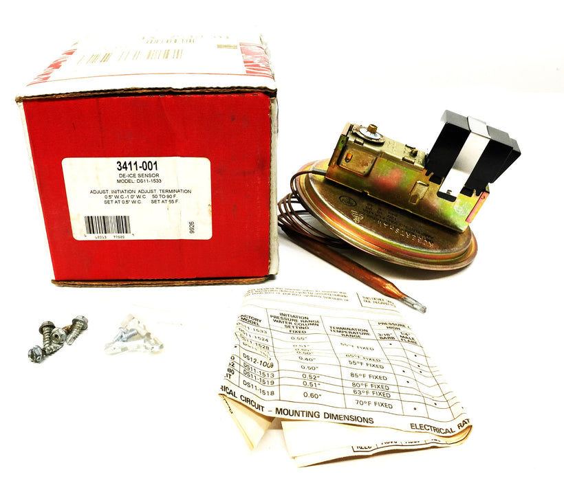 Robertshaw DS11-1533 De-Ice Sensor Model 3411-001 NOS