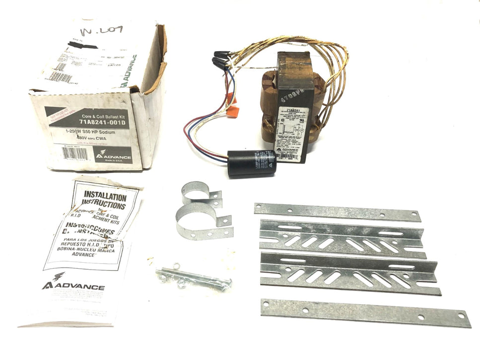Advance HP Sodium Core And Coil Ballast Kit Missing Capacitor 71A8241-001D NOS