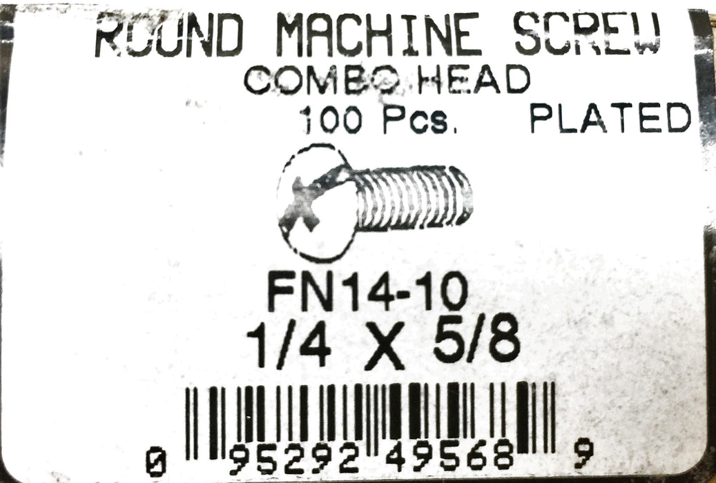 Super Brite Screw 1/4 x 5/8 Combo Head Round Machine Screw 5305-331 (100pcs) NOS