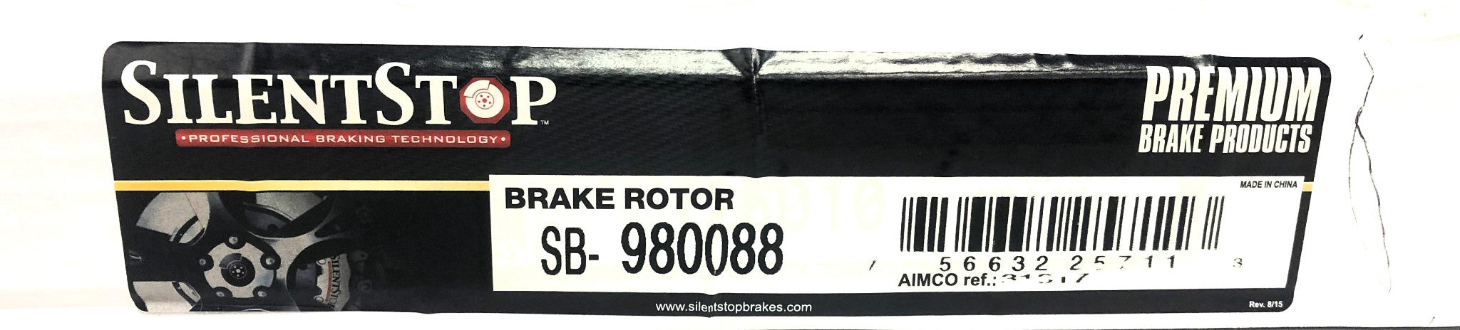 Silent Stop DuraGo Rear Brake Disc Rotor SB-980088 (BR31317) NOS