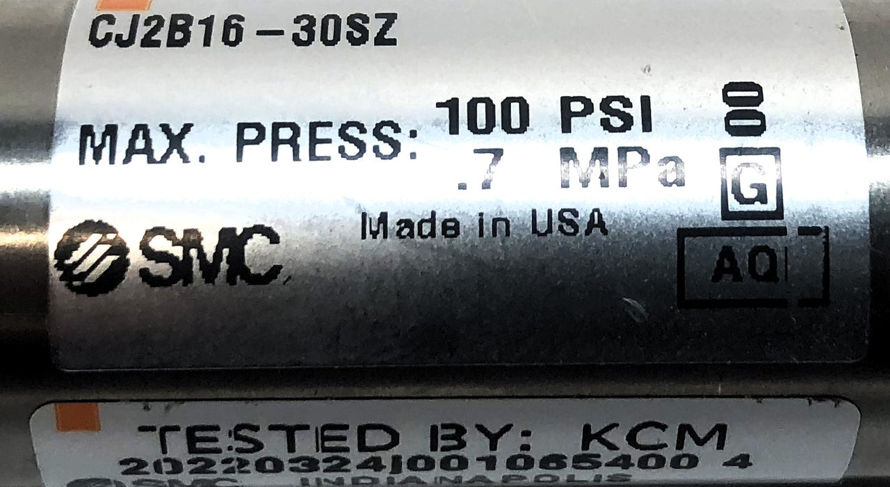 SMC Round Body Pneumatic Cylinder CJ2B16-30SZ NOS