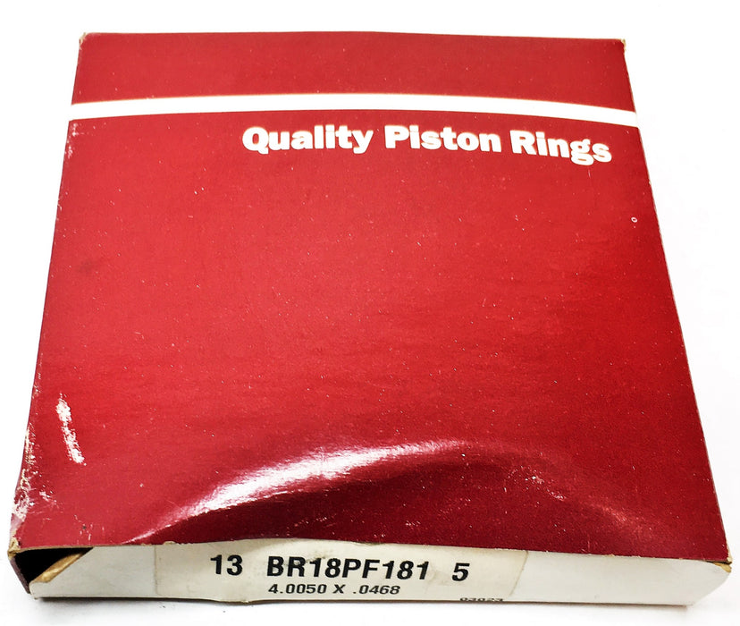 Quality Piston Rings 18 Piece 4.0050x.0468 Compression Ring Set BR18PF181-5 NOS