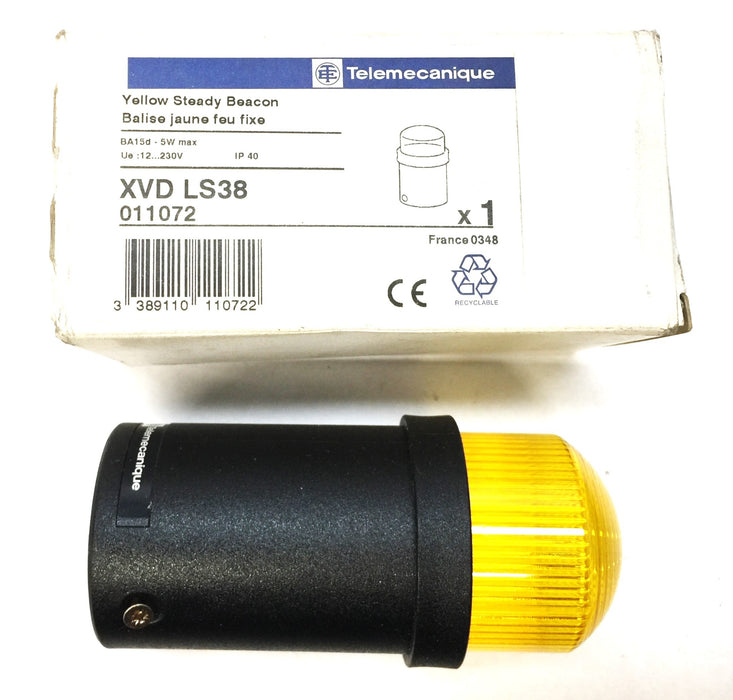 Telemecanique Yellow Steady Beacon XVD LS38 (011072) NOS