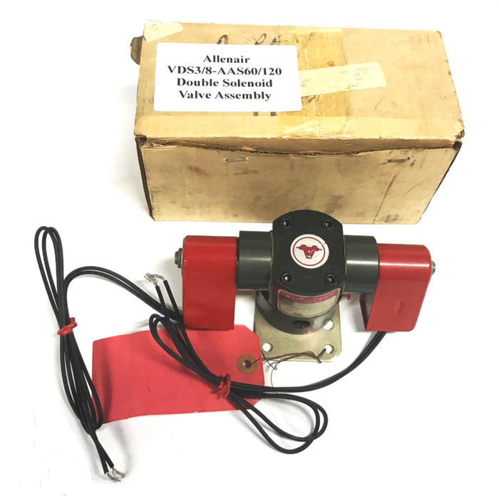 Allenair 3/8 inch Double Solenoid Valve Assembly VDS3/8-AAS60/120 NOS