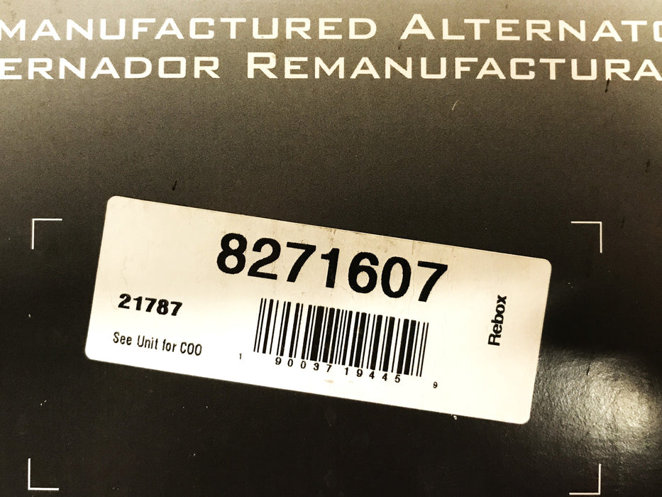 Benchmark/Remy Remanufactured Alternator 8271607/21787 REMANUFACTURED