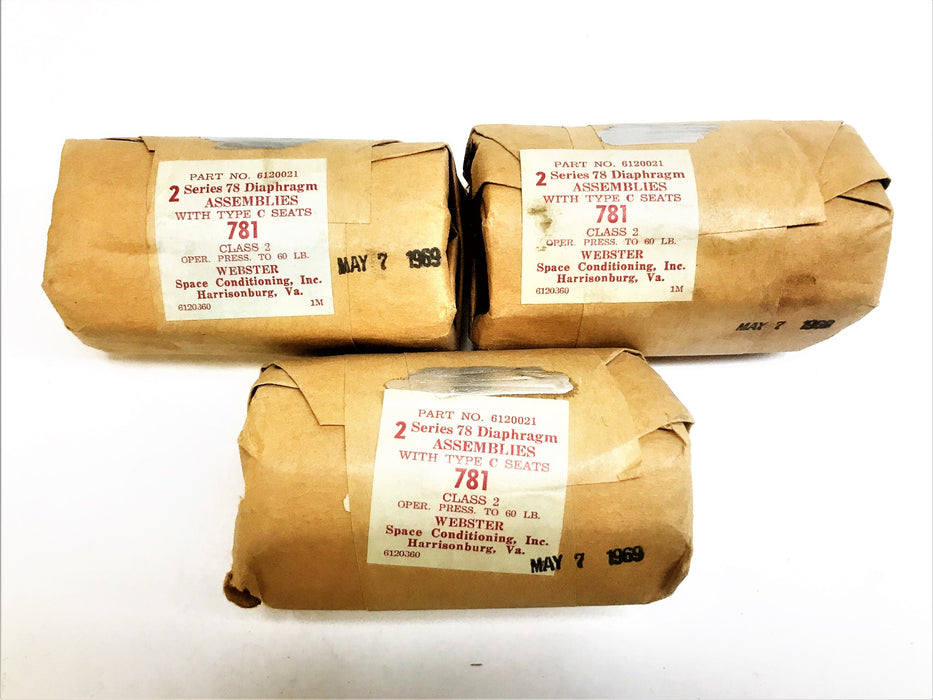 Webster 2 Series 78 Diaphragm Assemblies with C Seats 6120021 [Lot of 4] NOS