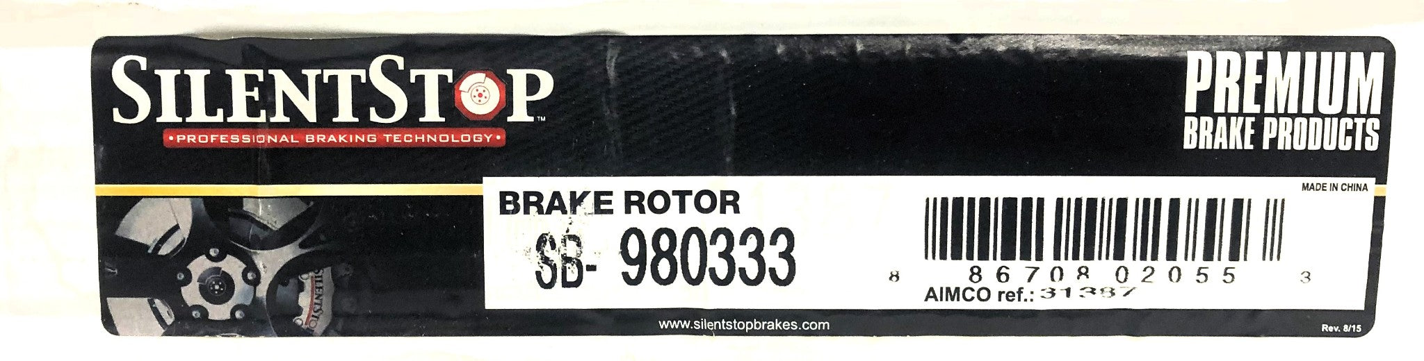 Silent Stop Rear Brake Disc Rotor SB-980333 NOS