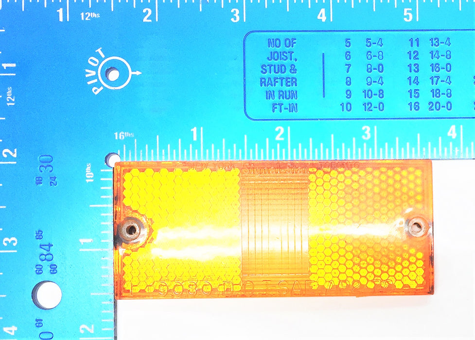 SIGNAL-STAT Rectangular Amber Lens [Lot of 4] 9064-A USED