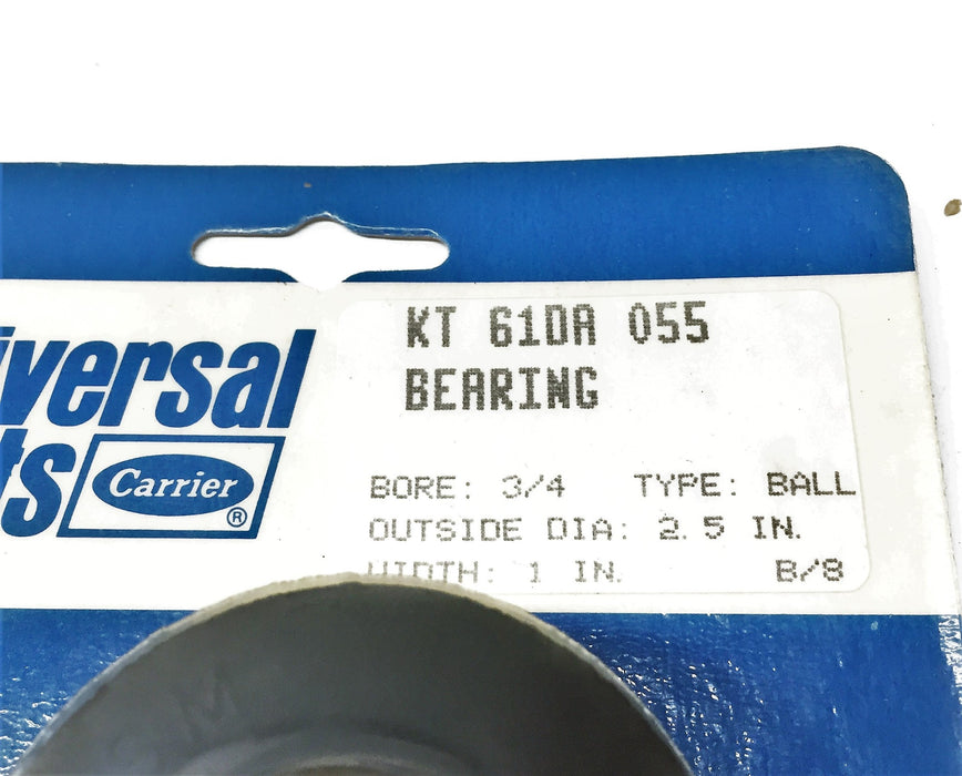 Carrier 3/4" Rubber Cartridge Bearing KT-61DA-055 NOS