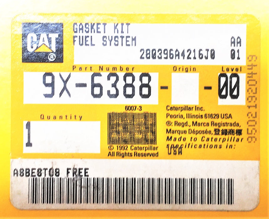 Kit de juntas CATERPILLAR/CAT para sistema de combustible 9X-6388 NOS