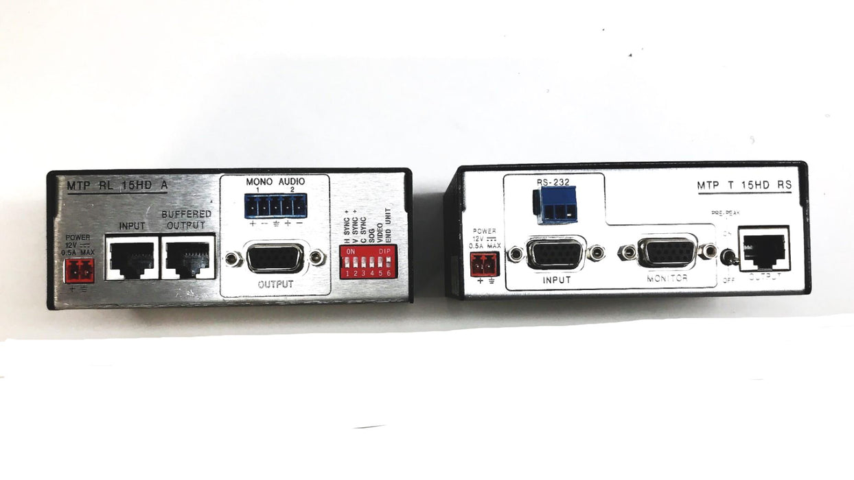 Extron, 2 MPT Series Transmitter Boxes, MTP-RL-15HD-A and MTP-T-15HD-RS USED
