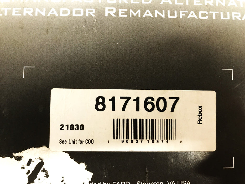 Benchmark/Remy Remanufactured Alternator 8171607/21030 REMANUFACTURED