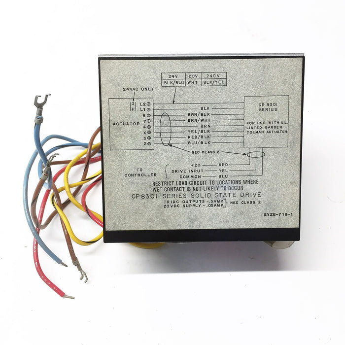 Barber Colman "Controline" 120V Solid State Actuator Drive CP-8301-120-1