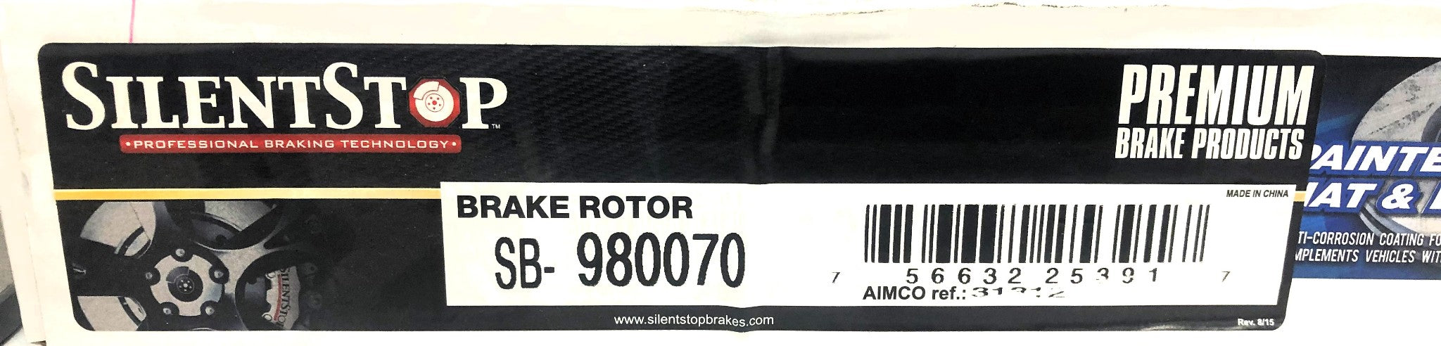 Silent Stop Rear Brake Disc Rotor SB-980070 NOS