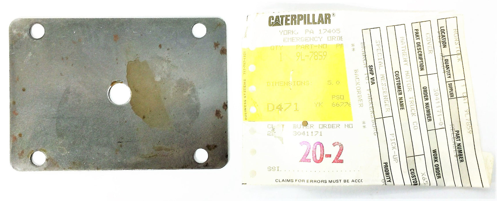 CATERPILLAR/CAT Cubierta 9L-7859 NOS