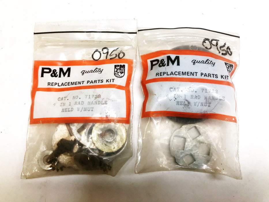 P&M 4" Rad Handle with Nut 71722 [Lot of 2] NOS