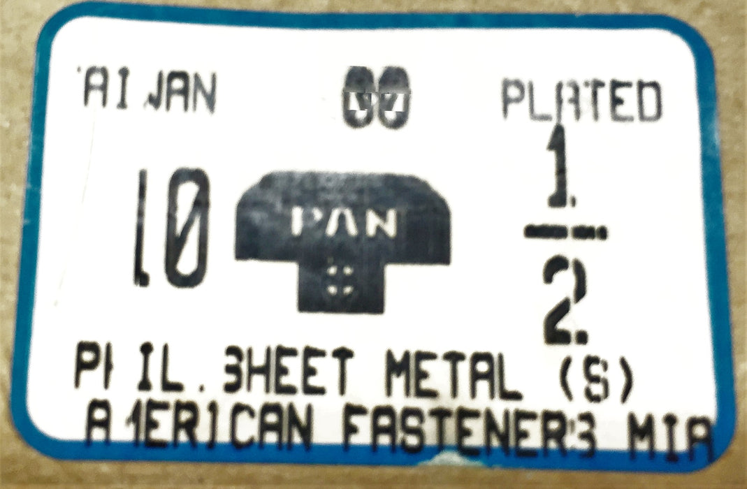 American Fasteners 10 X 1/2" Phillips Sheet Metal Screw 5305-64 (200pcs) NOS