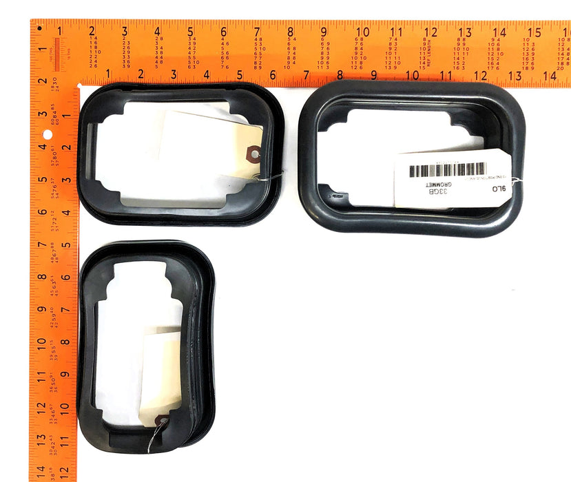 Unbranded 3X5 Rectangular Sealed Rubber Light Grommet 33GB [Lot of 3] NOS