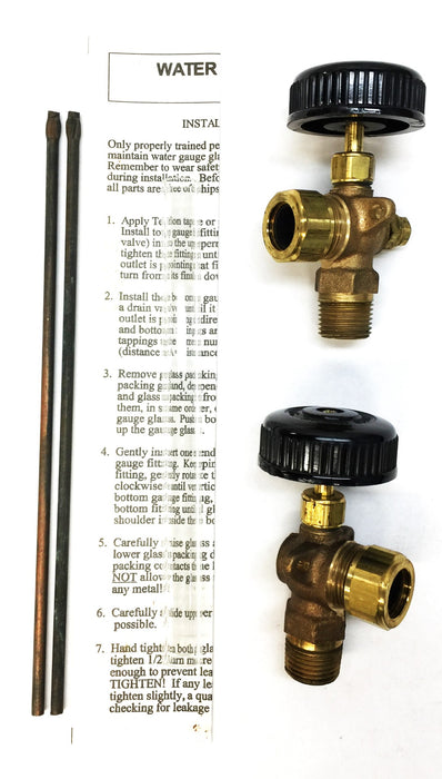 Apollo Valves 7-1/4" Glass 1/2" Rough Brass Water Gauge 22-209-10 NOS