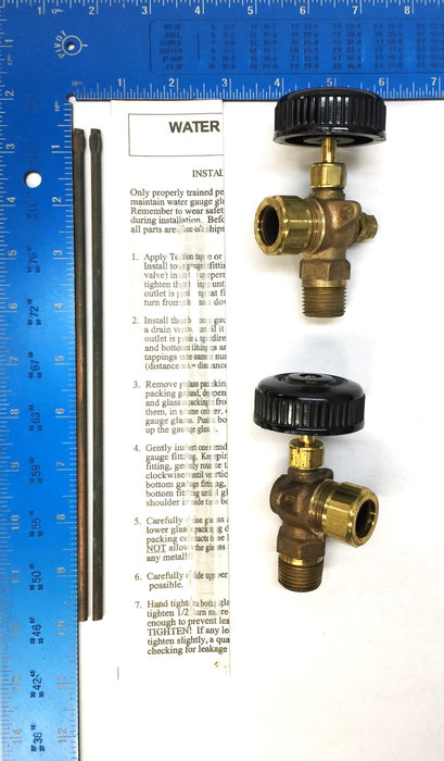 Apollo Valves 7-1/4" Glass 1/2" Rough Brass Water Gauge 22-209-10 NOS