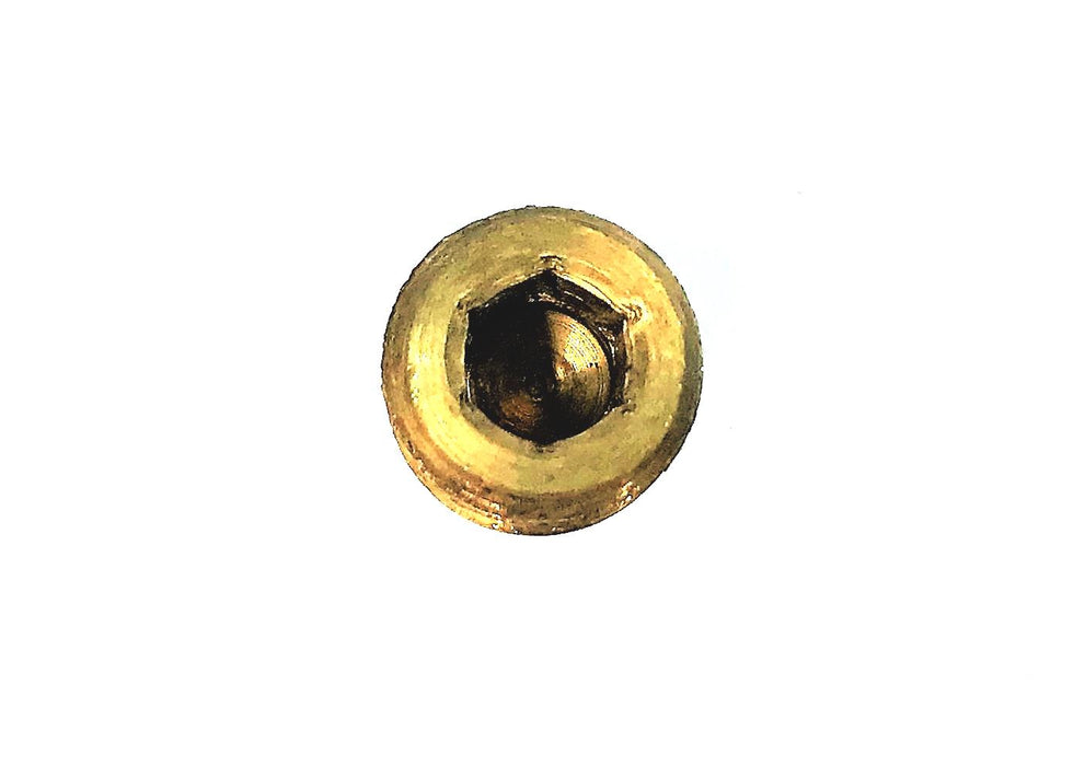 UNBRANDED 1/4" BRASS BARSTOCK HEX PLUG [LOT OF 5] NOS
