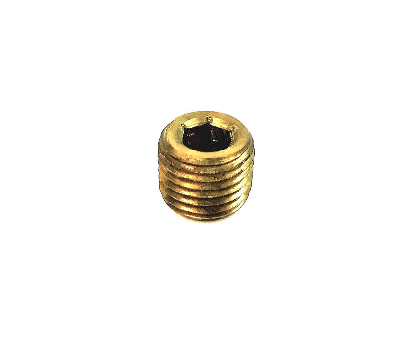 UNBRANDED 1/4" BRASS BARSTOCK HEX PLUG [LOT OF 5] NOS