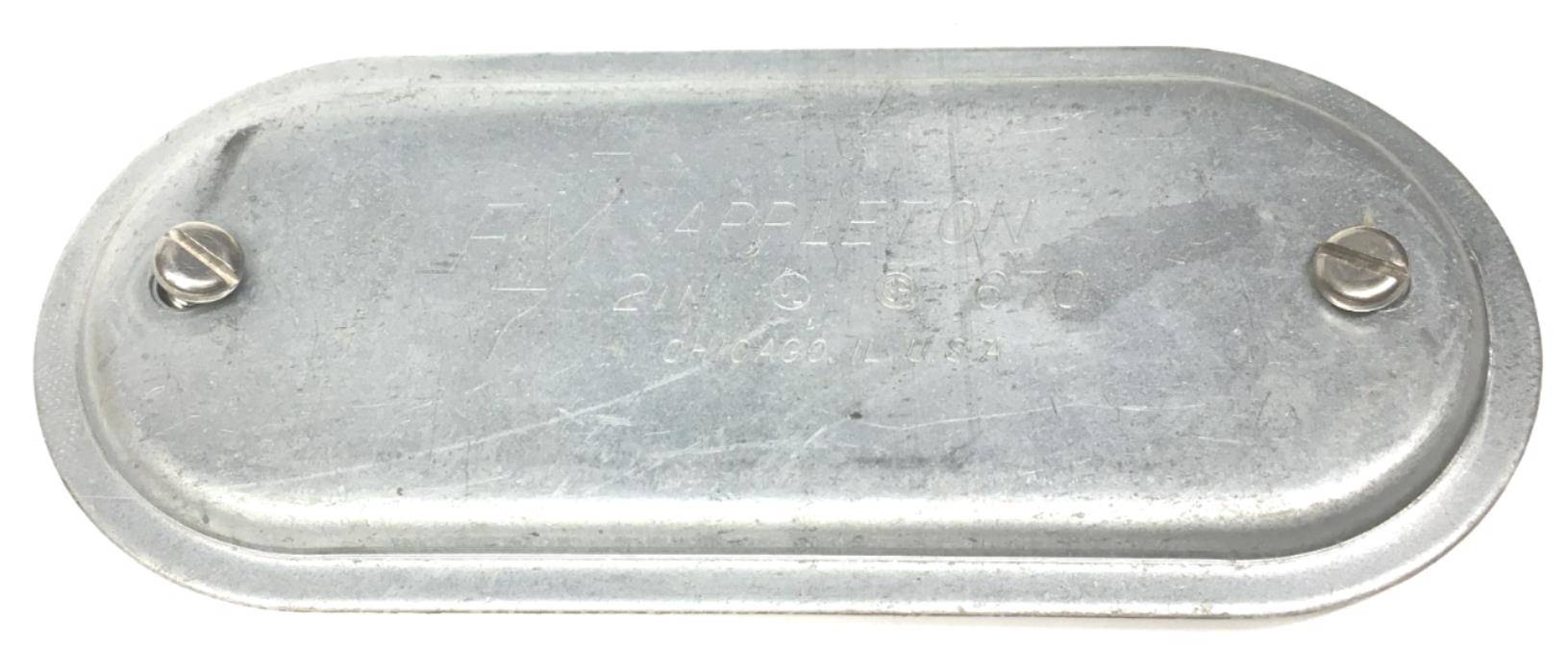 Appleton 670 2" Steel; FM7; Wedge-Lok Stamped Cover USED