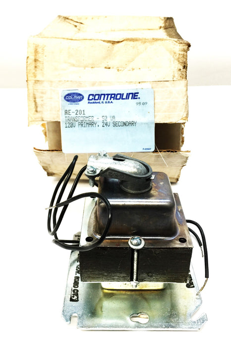 Barber Colman/Controline 50VA/120V Primary/24V Secondary Transformer AE-201 NOS
