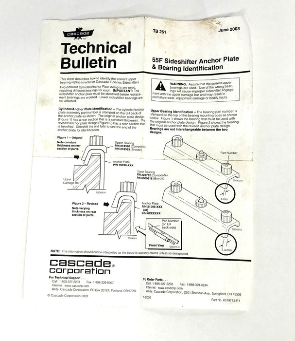 Cascade Wear Guide Replacement Kit 6020486 NOS