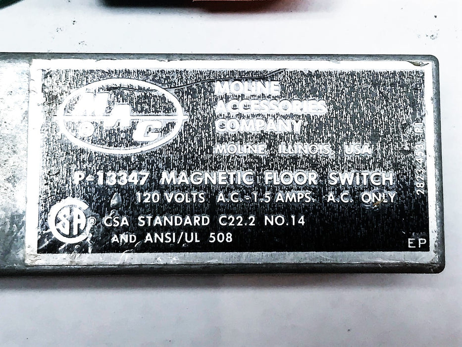 Moline Magnetic Floor Switch P-13347 USED