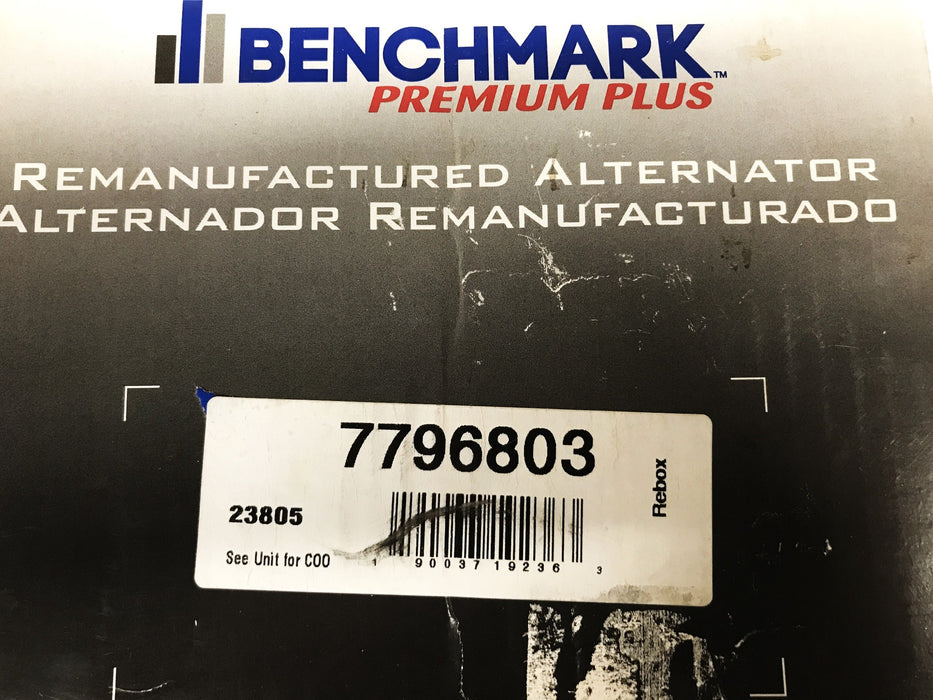Benchmark/Remy Remanufactured Alternator 7796803/23805 REMANUFACTURED