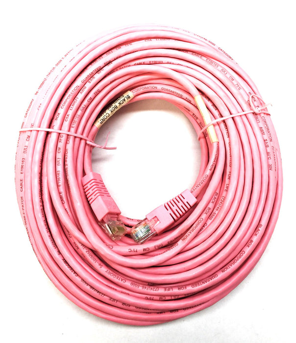 Black Box 100' Pink CAT5e Patch Cable w/Molded Boots EVNSL26E-0100 NOS