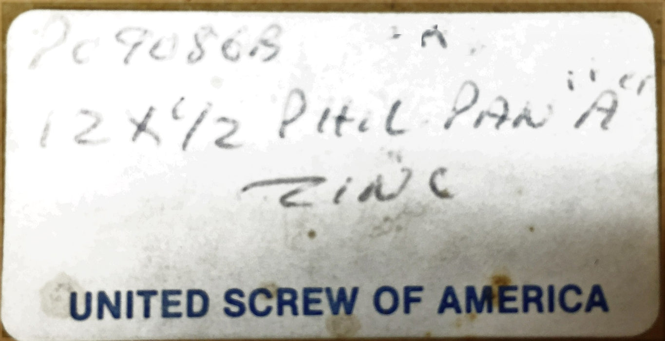 United Screw 12 X 1/2" Zinc Phillips Round Head Screw 5305-88 (200pcs) NOS