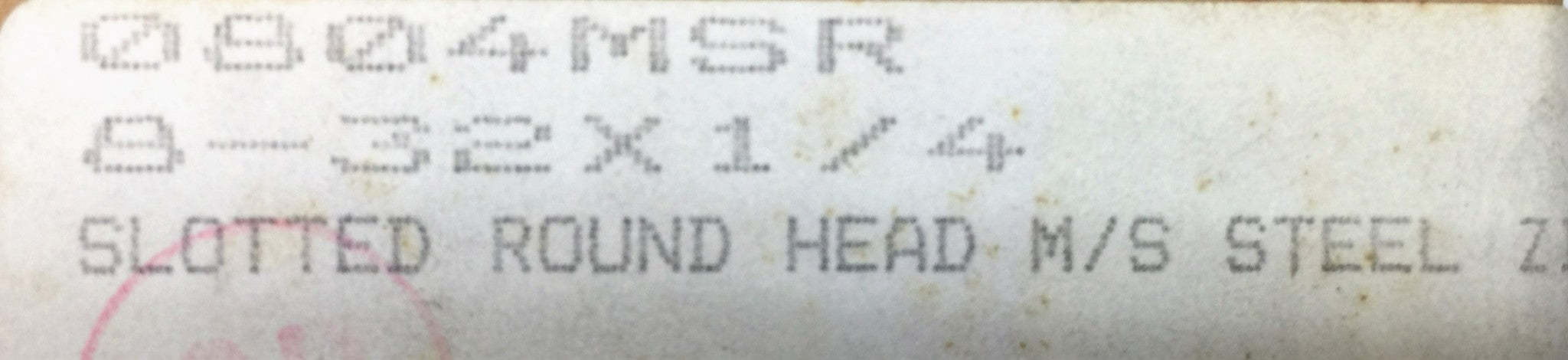 Unbranded 8-32X1/4 Slotted Round Head Steel Zinc 5305-255 (200pcs) NOS