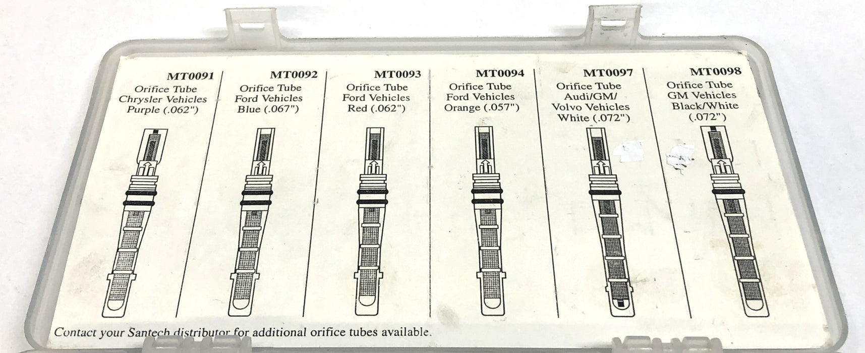 Santech Assorted Fixed Orifice Tube MT0091 (MT0092, MT0094, MT0097, MT0098) NOS