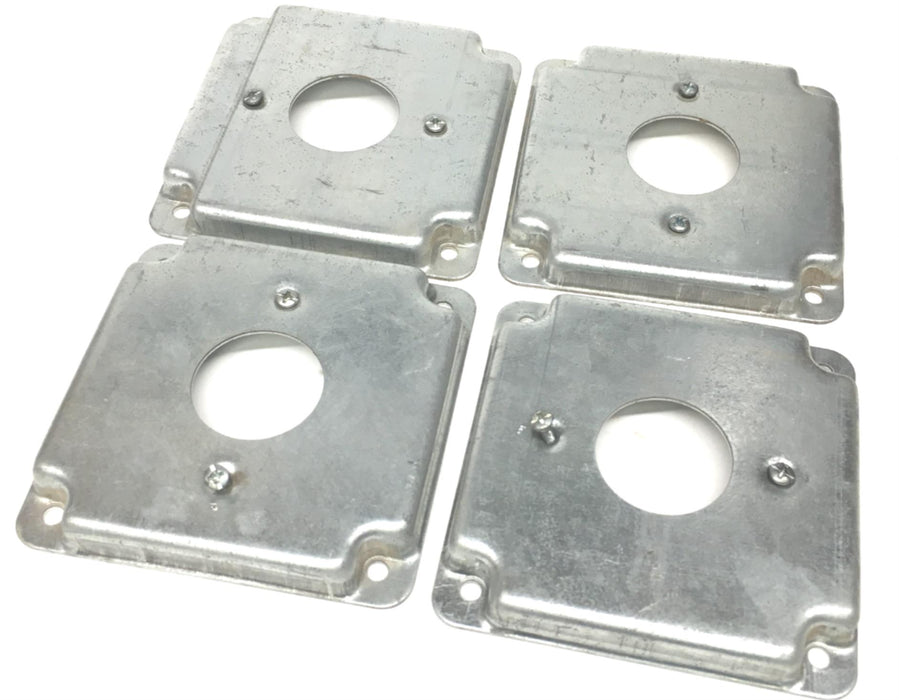 CROUSE HIND RS11 Pre-Galvanized Steel Outlet Box Cover 4" Squared LOT of 4 NOS