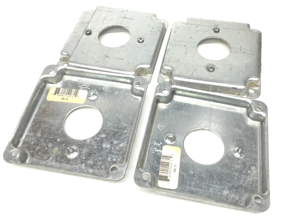 CROUSE HIND RS11 Pre-Galvanized Steel Outlet Box Cover 4" Squared LOT of 4 NOS