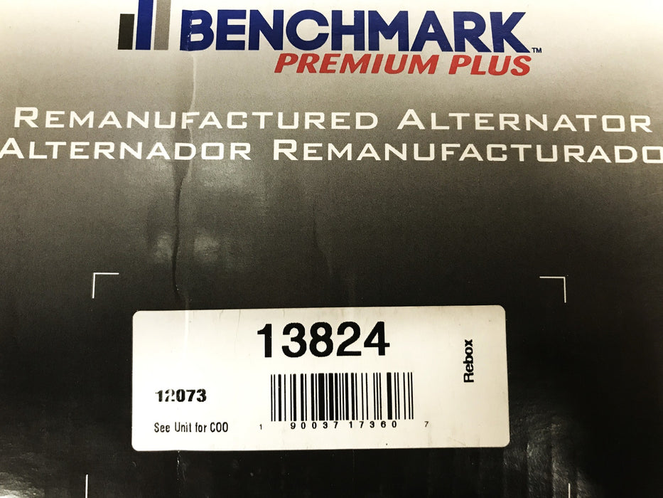 Benchmark/Remy Remanufactured Alternator 13824/12073 REMANUFACTURED
