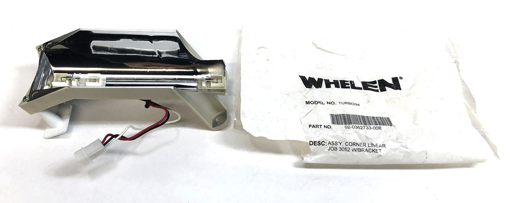 Whelen Model Turbo 94 Corner Linear Reflector Strobe 02-0362733-00B NOS