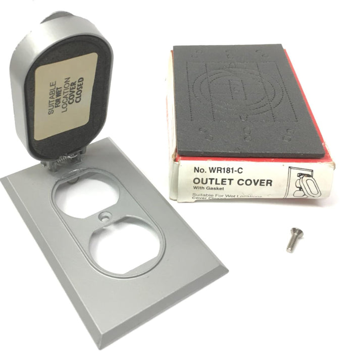 AMERICAN ELECTRIC WR181-C PERFECT-LINE OUTLET COVER WITH GASKET