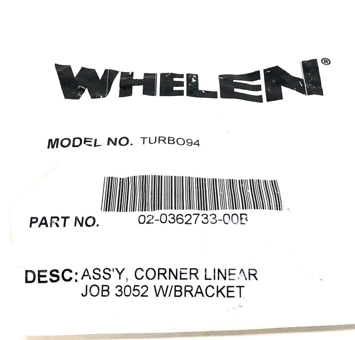 Whelen Model Turbo 94 Corner Linear Reflector Strobe 02-0362733-00B NOS