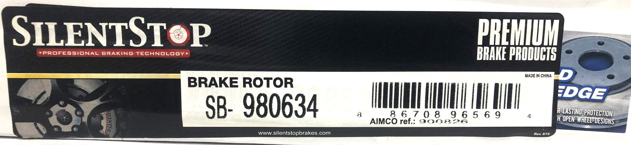Silent Stop Rear Brake Disc Rotor SB-980634 NOS