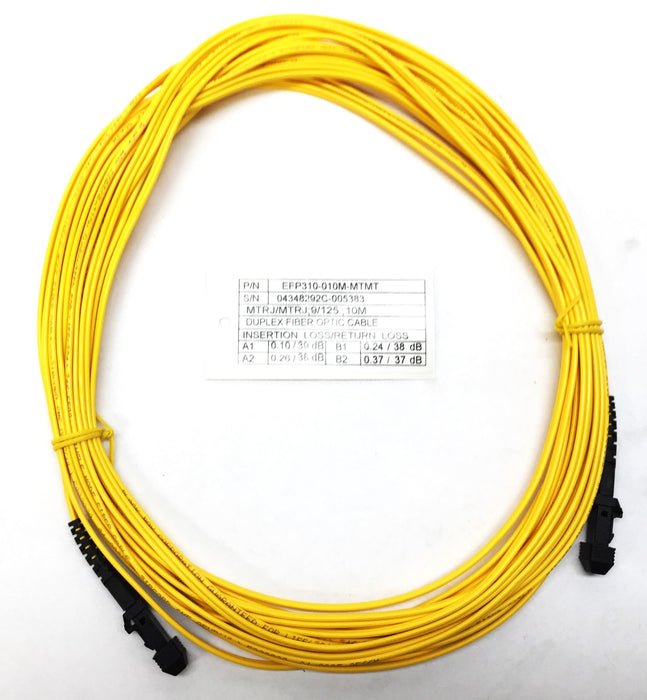 Black Box 32.81' Yellow Fiber-Optic Cable Assembly EFP310-010M-MTMT NOS