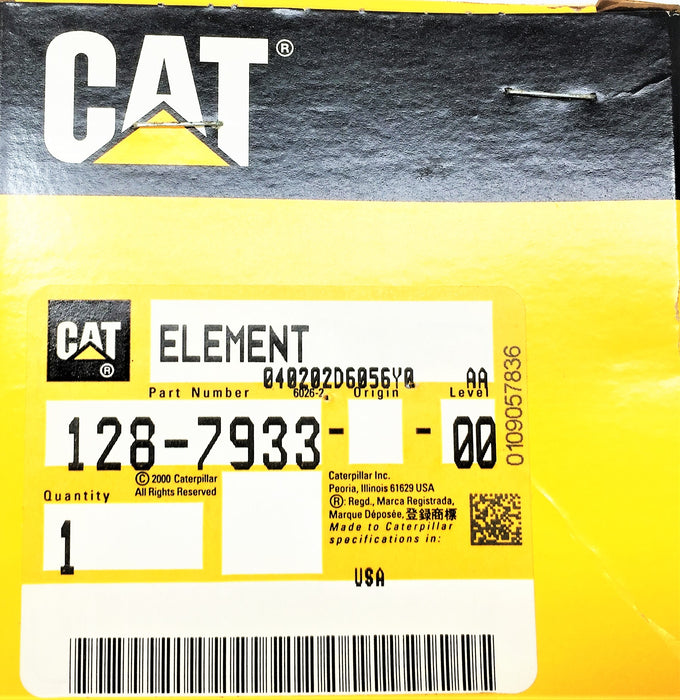 CATERPILLAR/CAT Secondary Engine Element Air Filter 128-7933 (1287933) NOS